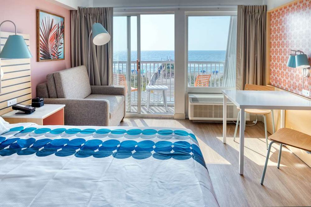 Golden Sands Carolina Beach Oceanfront Tapestry by Hilton