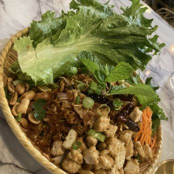 So Saap - Nam Khao crispy rice salad w/ Fried Tofu - Thai Near Me - San Diego, California