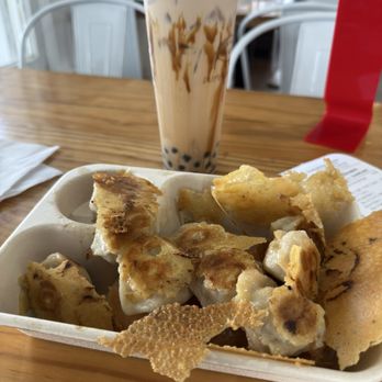 Dumpling House - Mixed dumplings and a Thai milk tea - Chinese Near Me - Nashville, Tennessee