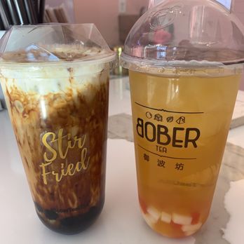 Bober Tea - Signature and Honey jasmin tea - Bubble Tea Near Me - Sacramento, California