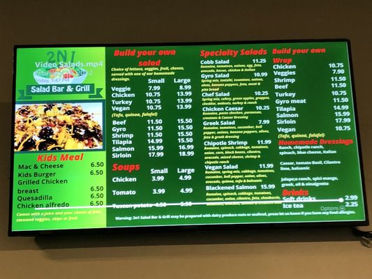 Menu photo 5 2N1 Salad Bar and Grill Austin, TX