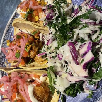 California Fish Grill - Three a la carte tacos, with a side of kaleslaw - Seafood Near Me - Long Beach, California California Fish Grill - Three a la carte tacos, with a side of kaleslaw - Seafood Near Me - Long Beach, California