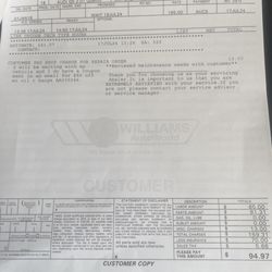 Audi Lansing - My receipt. Where is the $109.95 service? Why did he make up a new oil change rate???