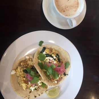 Coffee Plant Roaster - Breakfast tacos, half sweet almond milk chai latte - Coffee & Tea Near Me - Eugene, Oregon
