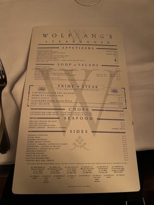 Menu photo 2 Wolfgang's Steakhouse New York, NY Menu photo 2 Wolfgang's Steakhouse New York, NY