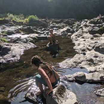 Moulton Falls Regional Park - There was a beautiful shallow area naturally divided off from the main flow where my non-swimmers could play without worry. - Hiking Near Me - Yacolt, Washington