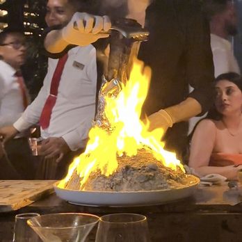RosaNegra Cancun - Lucifer Tomahawk on Fire - Steakhouses Near Me - Cancún, ROO RosaNegra Cancun - Lucifer Tomahawk on Fire - Steakhouses Near Me - Cancún, ROO