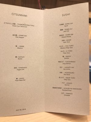 Menu photo 8 Sushi Noz New York, NY Menu photo 8 Sushi Noz New York, NY