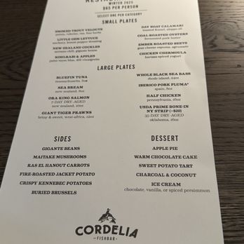 Cordelia Fishbar - Restaurant week menu - Seafood Near Me - Washington, DC, District of Columbia Cordelia Fishbar - Restaurant week menu - Seafood Near Me - Washington, DC, District of Columbia