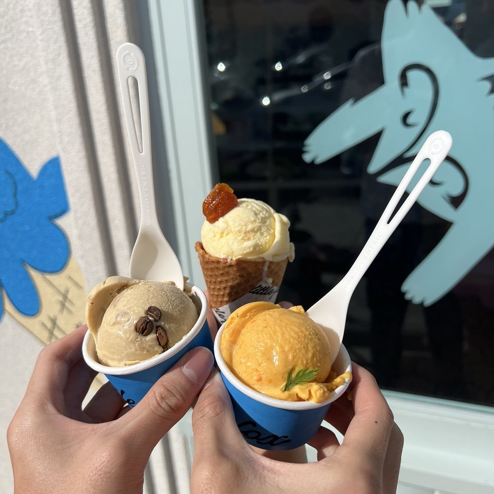 Little Fox Cups & Cones - Pulp fiction, death before decaf, 24 carrot gold - Ice Cream & Frozen Yogurt Near Me - Oceanside, California