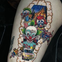 Black Orchid Tattoo Collective - AWESOME Killer Klowns from Outer Space coffin tattoo
