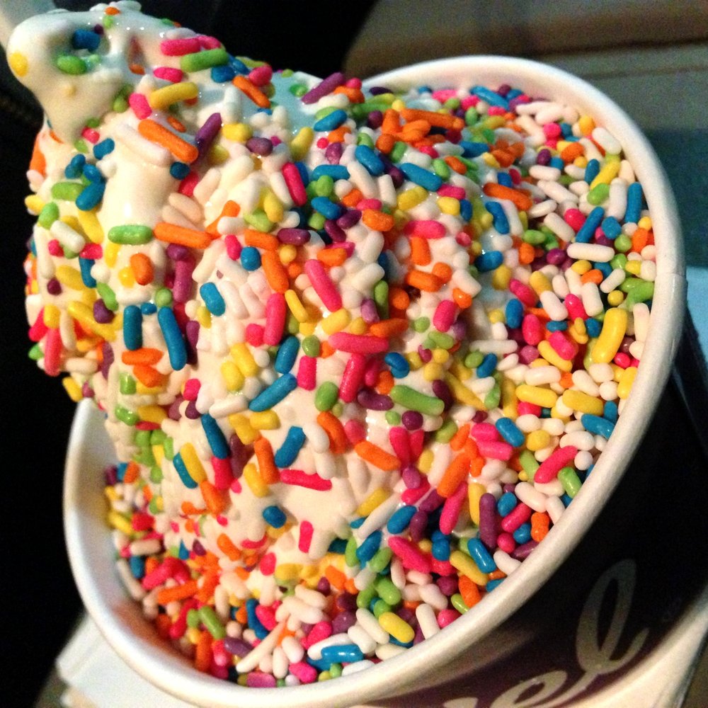 Vanilla Soft Serve with Colored Sprinkles