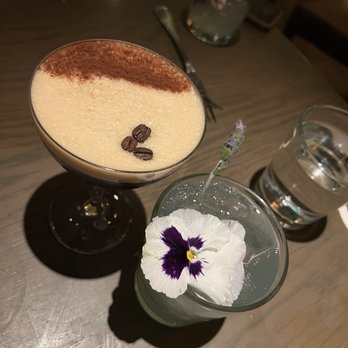 Aba - Ancient Oak Espresso Martini & LAVENDER G&T - Mediterranean Near Me - Austin, Texas
