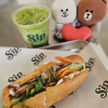 Sip Cafe - Matcha Latte and Roast Pork Bahn Mi... we approve! - Coffee & Tea Near Me - Honolulu, Hawaii