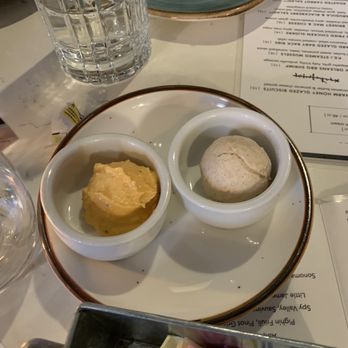 Buttermilk & Bourbon - Pimento cheese and Cinnamon Butter spreads for biscuits - Southern Near Me - Boston, Massachusetts