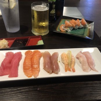 Maru Sushi - 5 sushi with a half roll combo - Japanese Near Me - Upland, California Maru Sushi - 5 sushi with a half roll combo - Japanese Near Me - Upland, California