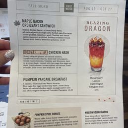 Fall menu