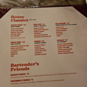 Fancypants - Classic menu - Steakhouses Near Me - Nashville, Tennessee