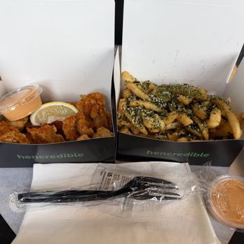 Hencredible - Karaage Popcorn Bites + Furikake French Fries - Sandwiches Near Me - Las Vegas, Nevada