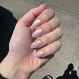 Acrylics with gel polish