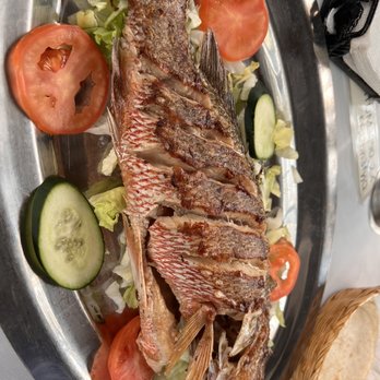 La Mission - Whole red snapper grilled - Seafood Near Me - Cozumel, ROO