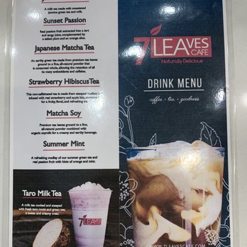 7 Leaves Cafe - Menu - Coffee & Tea Near Me - Carrollton, Texas