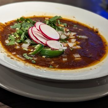 Mama Tigre - Consommé with cilantro, onions, jalapenos, birria - Mexican Near Me - Oakton, Virginia