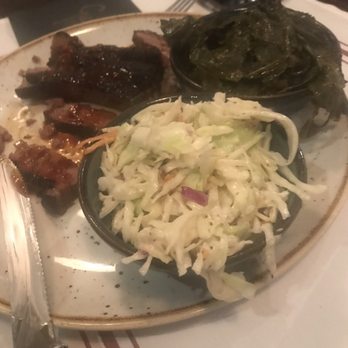 Gus's Barbecue - Brisket with cole slaw and collards (excellent greens) - Barbeque Near Me - South Pasadena, California