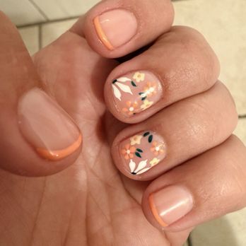 Lovely Nails and Spa - Gel nail polish with floral design - Nail Salons Near Me - Torrance, California Lovely Nails and Spa - Gel nail polish with floral design - Nail Salons Near Me - Torrance, California