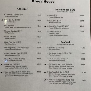 Korea House - Menu as of 11/2020 - Korean Near Me - Concord, California Korea House - Menu as of 11/2020 - Korean Near Me - Concord, California