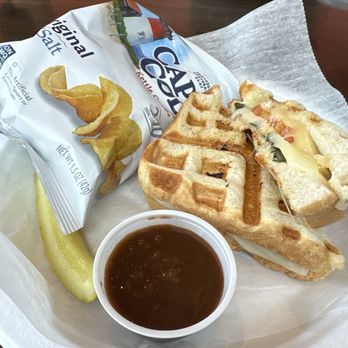 Just Love Coffee Cafe - The Fountains at Gateway - The grilled Italian caprese - Breakfast & Brunch Near Me - Murfreesboro, Tennessee Just Love Coffee Cafe - The Fountains at Gateway - The grilled Italian caprese - Breakfast & Brunch Near Me - Murfreesboro, Tennessee