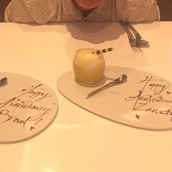 Stripsteak - Complimentary pineapple flavor floats dessert for celebrating our anniversary... - Steakhouses Near Me - Honolulu, Hawaii Stripsteak - Complimentary pineapple flavor floats dessert for celebrating our anniversary... - Steakhouses Near Me - Honolulu, Hawaii