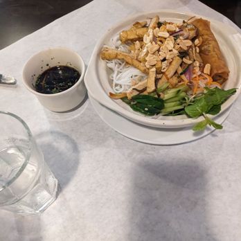 Elements Restaurant - 49. Vegetarian Vermicelli with Vegetarian Egg Roll - Vietnamese Near Me - San Jose, California