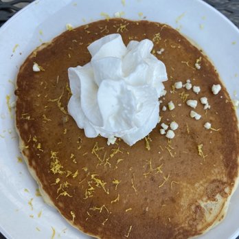 Another Broken Egg Cafe - Goat cheese-lemon pancake, very good, but a hint dry. A smear of lemon curd or a drizzle berry coolie might have sent this to the moon. - Breakfast & Brunch Near Me - Huntsville, Alabama Another Broken Egg Cafe - Goat cheese-lemon pancake, very good, but a hint dry. A smear of lemon curd or a drizzle berry coolie might have sent this to the moon. - Breakfast & Brunch Near Me - Huntsville, Alabama
