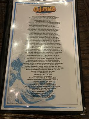 Menu photo 4 CJ Finz Manassas, VA