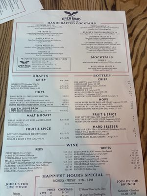 Menu photo 1 Open Road - Reston Reston, VA Menu photo 1 Open Road - Reston Reston, VA