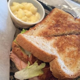 Turkey club w/ Mac and cheese side Turkey club w/ Mac and cheese side