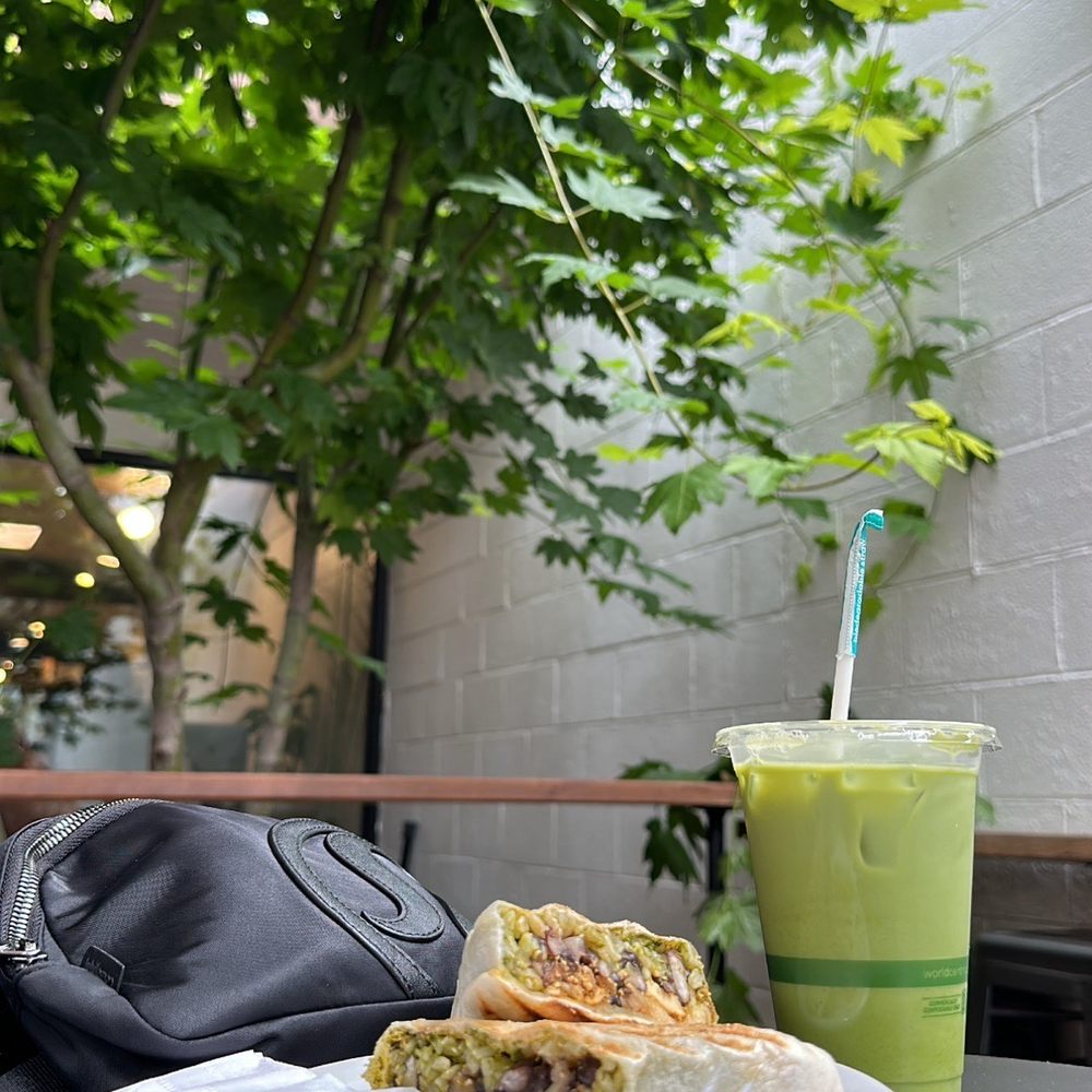 Burien Press - Matcha Latte and Vegan Wrap - Coffee & Tea Near Me - Burien, Washington