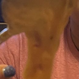 This is the queso that just hung onto the spoon right after being brought to the table. This is the queso that just hung onto the spoon right after being brought to the table.