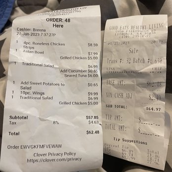 Good Eats Healthy Living - Receipts - Salad Near Me - Lithonia, Georgia
