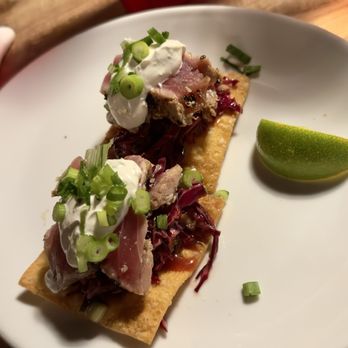 The Half Shell - Open face tuna tacos - Seafood Near Me - Saint Simons Island, Georgia