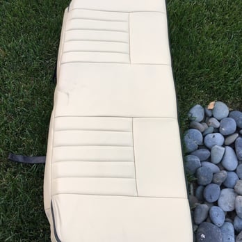 Magic Touch Restoration - Final result of completely restored rear leather seat - Auto Detailing Near Me