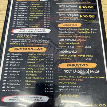 Tacos El Manny - Menu - Tacos Near Me - Granite City, Illinois