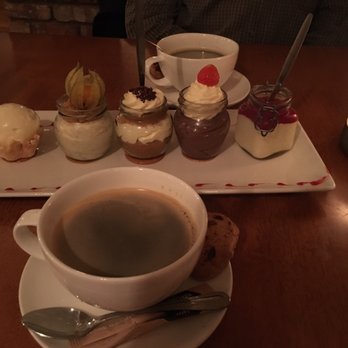 Kayne's Bar & Bistro - Dessert Sampler and Americano coffee at our hotel tonite! - Bistros Near Me - Killarney, Kentucky