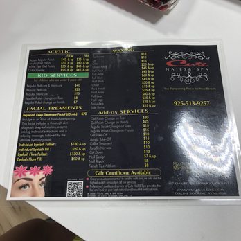 Cute Nails & Spa - Menu - Nail Salons Near Me - Brentwood, California