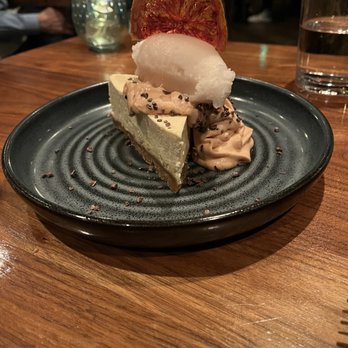 Aerlume - Cheesecake with rose sorbet and blood orange - New American Near Me - Seattle, Washington Aerlume - Cheesecake with rose sorbet and blood orange - New American Near Me - Seattle, Washington