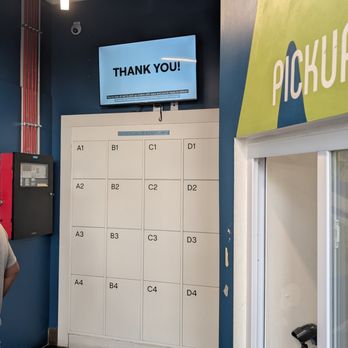 Four Mile Food - a link on your phone unlock these lockers once your food is ready - Food Court Near Me - Alexandria, Virginia