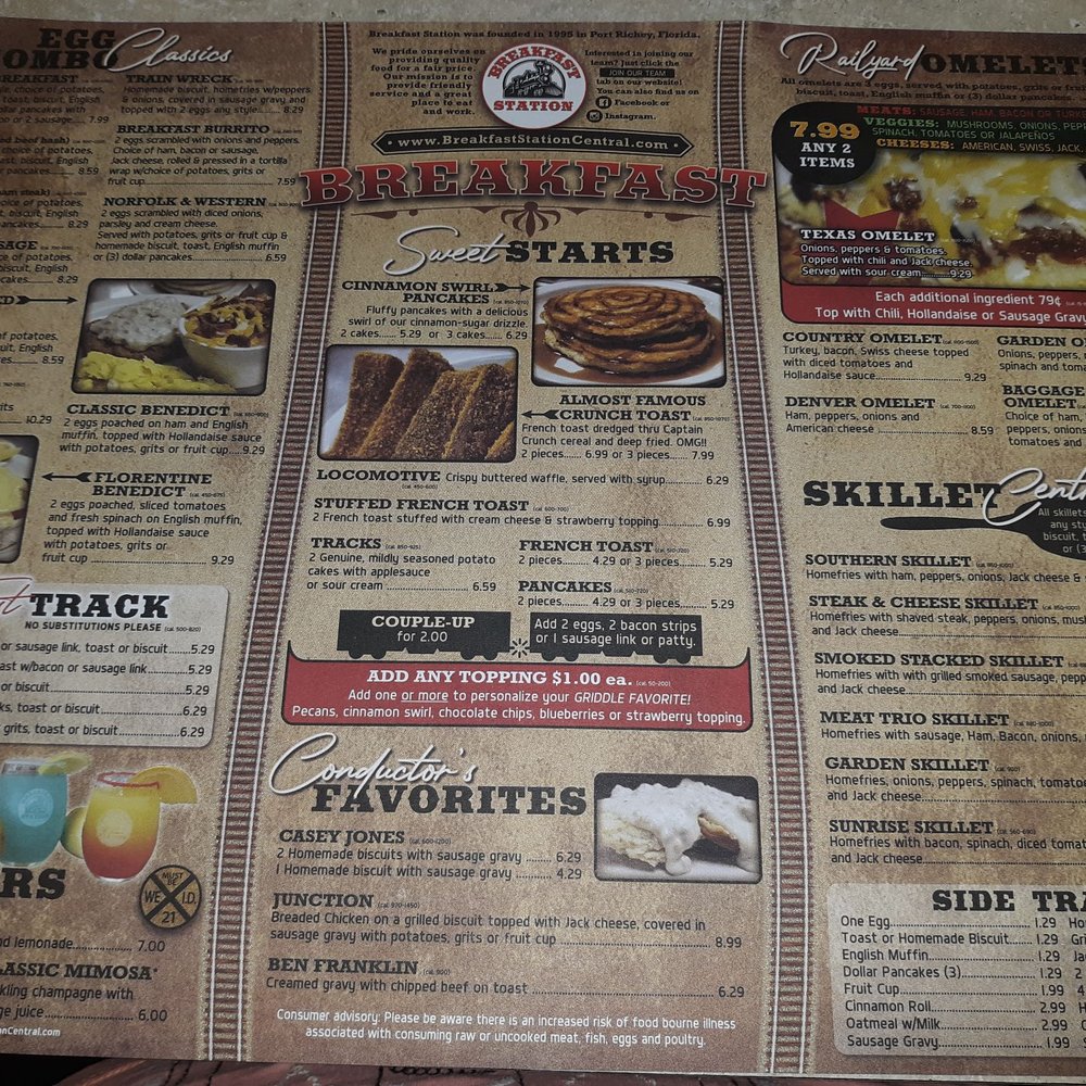 Breakfast menu - I love the names of their plates, so creative! Breakfast menu - I love the names of their plates, so creative!