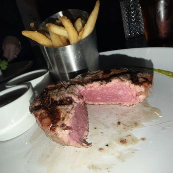 Chop House Tavern - Filet, rare, with fries - New American Near Me - Staunton, Virginia