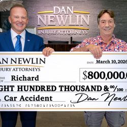 Dan Newlin Injury Attorneys - $800,000 WIN for Richard! Our team fights every day for accident victims. In a Wreck and Need a Check? Call (407) 888-8000 Today!